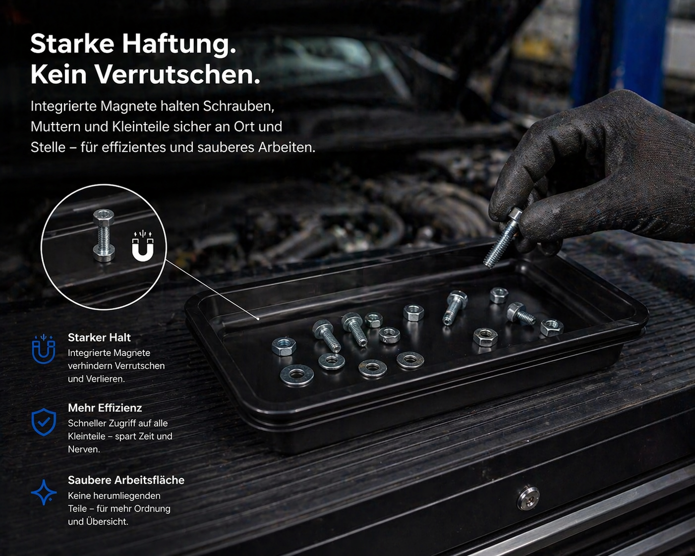 🔧 Magnet-Schalen Set 4er Set