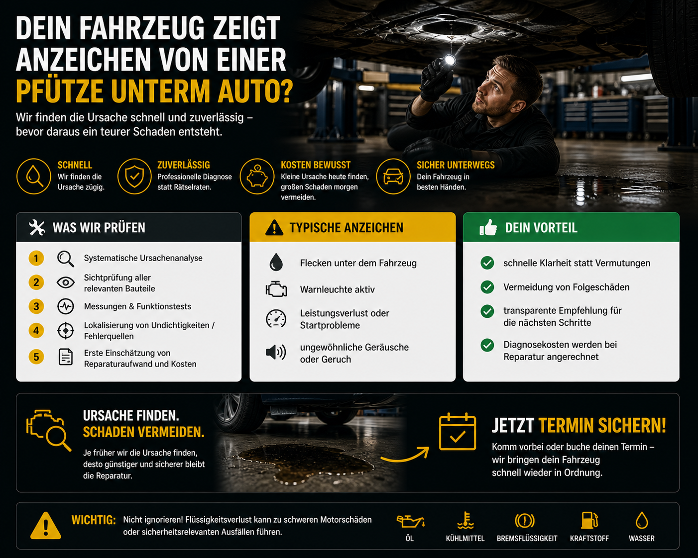 Flüssigkeitsverlust Komplett-Check