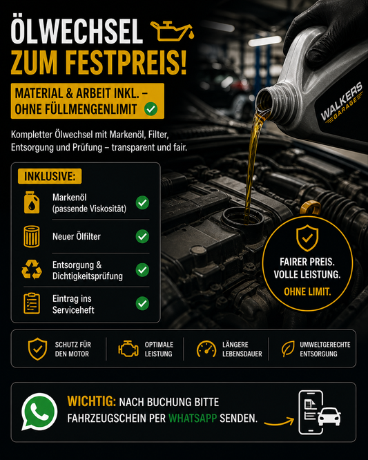 Ölwechsel – Festpreis !